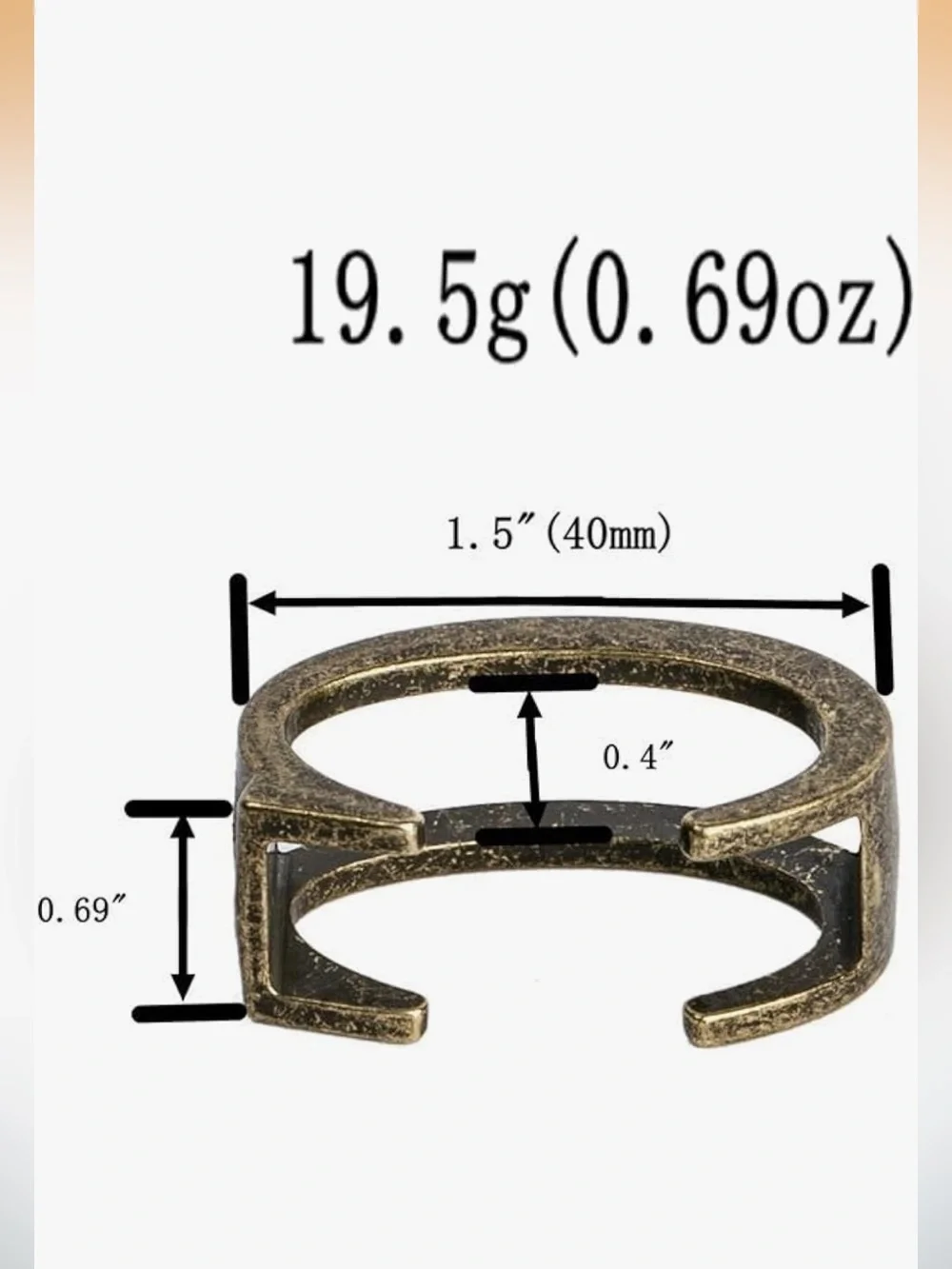 Bronze Letter C Monogram Belt Loop Keeper Western Accessory 🤎🔤 - NWT